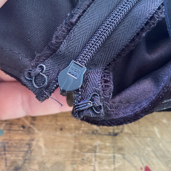 Vintage Black Velvet Like Material Prom Gown - Picture 10 of 10